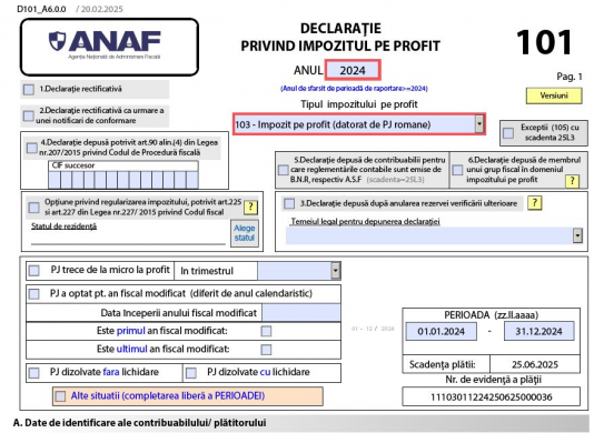 Formularele 101 si 101 Grup fiscal: Atentie la termenele de depunere!