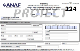 ANAF actualizeaza Formularul 224 privind veniturile salariale din strainatate: Iata instructiunile de completare!
