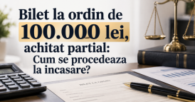 Bilet la ordin de 100.000 lei, achitat partial: Cum se procedeaza la incasare?
