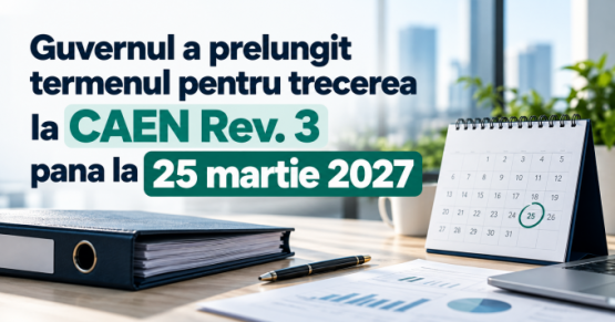 Guvernul a prelungit termenul pentru trecerea la CAEN Rev. 3 pana la 25 martie 2027