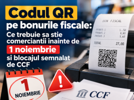 Codul QR pe bonurile fiscale: Ce trebuie sa stie comerciantii inainte de 1 noiembrie si blocajul semnalat de CCF