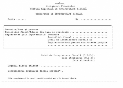 ANAF propune schimbarea modului de emitere a Certificatelor de inregistrare fiscala si de TVA