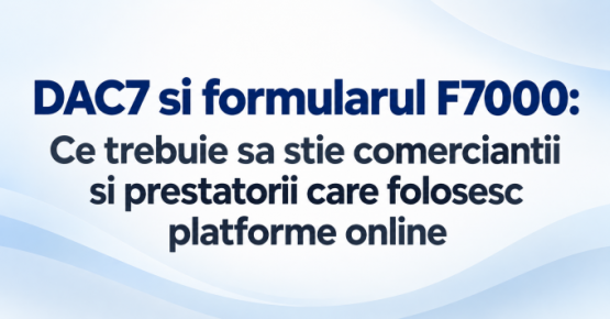 DAC7 si formularul F7000: Ce trebuie sa stie comerciantii si prestatorii care folosesc platforme online