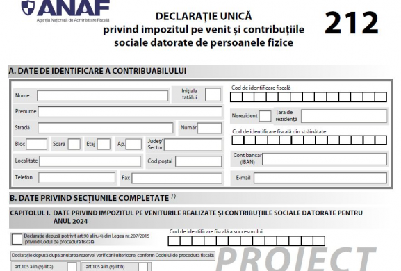 Declaratia Unica 2025: ANAF a publicat PDF-ul inteligent