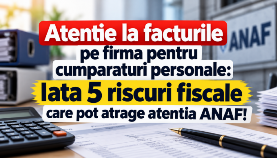 Atentie la facturile pe firma pentru cumparaturi personale: Iata 5 riscuri fiscale care pot atrage atentia ANAF!