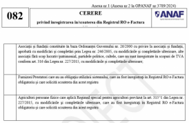 Noi reguli pentru Registrele RO e-Factura obligatoriu si optional: ANAF actualizeaza formularele 081 si 082