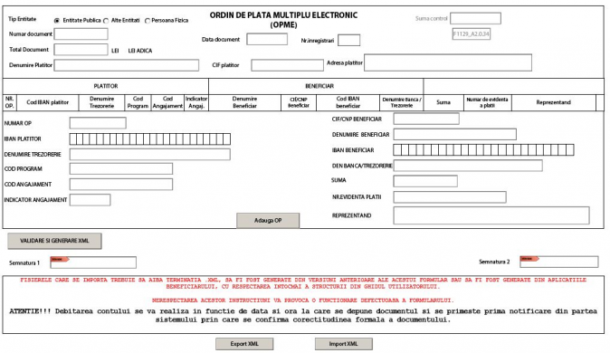 Ordinul de plata multiplu electronic (F1129): Descarca PDF-ul inteligent actualizat de ANAF!