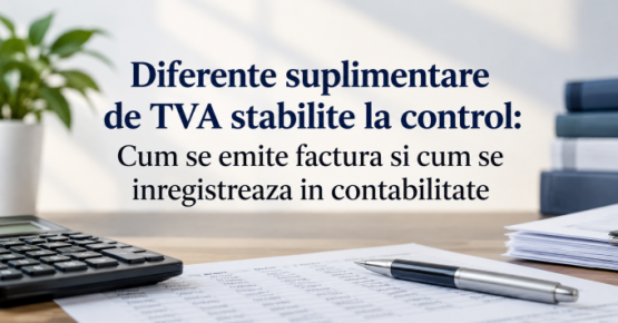 Diferente suplimentare de TVA stabilite la control: Cum se emite factura si cum se inregistreaza in contabilitate