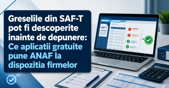 Greselile din SAF-T pot fi descoperite inainte de depunere: Ce aplicatii gratuite pune ANAF la dispozitia firmelor