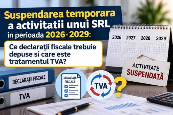 Suspendarea temporara a activitatii unui SRL in perioada 2026-2029: Ce declaratii fiscale trebuie depuse si care este tratamentul TVA?